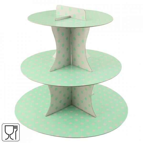 Etagere mintgrün/weiß 30 cm