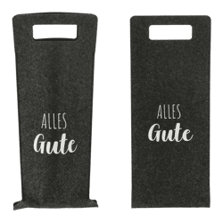 Flaschentasche Filz Alles Gute