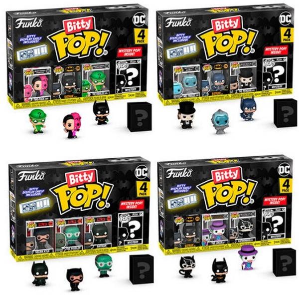 Funko 81155 - Bitty POP! - DC Batman 85th sortiert im 12er Display - 4er Pack