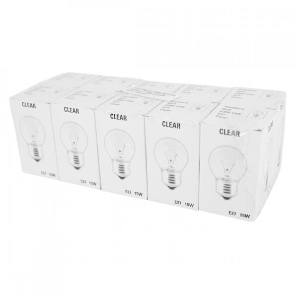 Glühbirne Kugel transparent E27 230V 15W