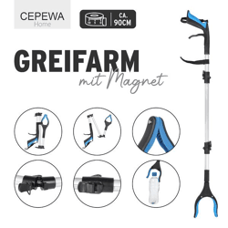 Greifarm, mit Magnet, faltbar, ca. 90cmL