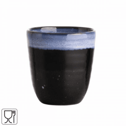 Gusta-Tasse „Retro“, schwarz/blau, 180 ml