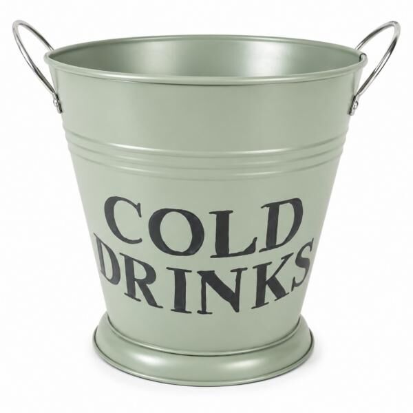Eiskübel „Cold Drinks“, mintgrün, 27 cm, VE4