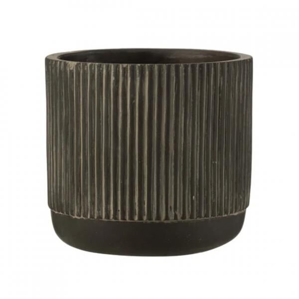 J-Line Blumentopf Serie M anthrazit 14 cm
