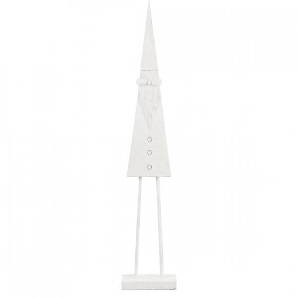 J-Line Weihnachtsmann auf Sockel weiß 117 cm