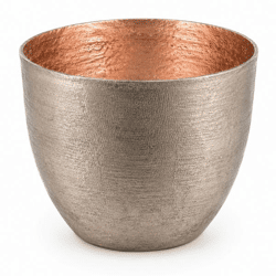 J-Line Topf „Laque“ aus Metall, rosa, 14,5 cm