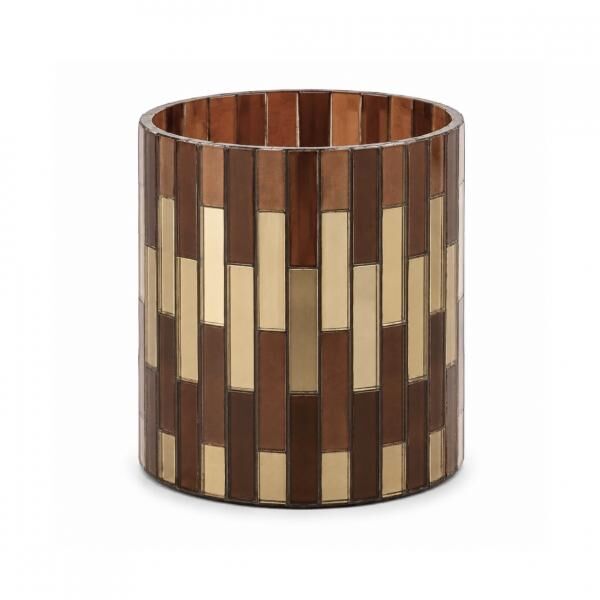J-Line Teelichthalter „Chic“, braun, 8 cm