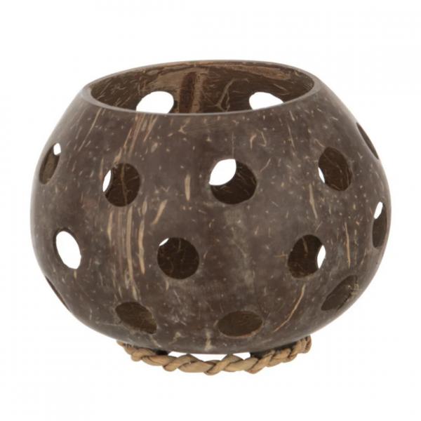J-Line Teelichthalter Kokosnuss 10 cm