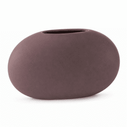 J-Line Vase, oval, flach, dunkelviolett, 27 cm