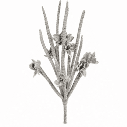 Künstliche Blumen Schaum grau 105 cm