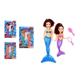 Meerjungfrauen 2 Stück auf Karte - 28 x 18 cm