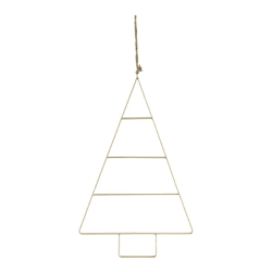 Metal hanger Christmas tree gold, approx. 27x45cmH