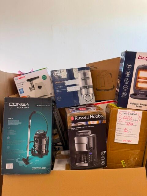 Mixed Electronics 44 items - Home Appliances Pallet - Coffee Machines, Floor Care amp; Kitchen Appliances - Grade B - Up to 85% Below Retail