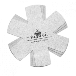 Oishii Felt Pot Holders, Gray, 26 cm, Set of 3