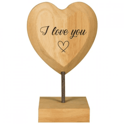 Paper Dreams Holzherz mit der Aufschrift „I love you“, 18 cm