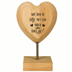 Paper Dreams Holzherz mit der Aufschrift „Vater“, 18 cm
