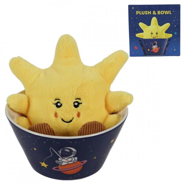 Porzellanschale „Space“ mit Kuscheltier, 15 cm