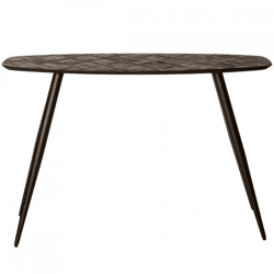 PTMD Beistelltisch Tyano aus Teakholz, schwarz, 120 cm