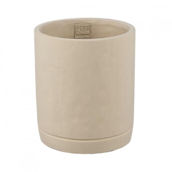 PTMD Blumentopf Vik M, Zement, Taupe, 20 cm