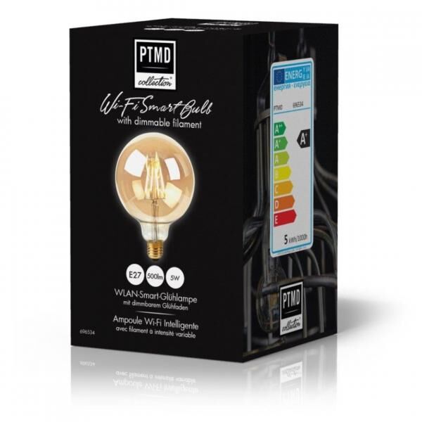 PTMD LED Smart Wi-Fi Round E27 Bulb, 5W