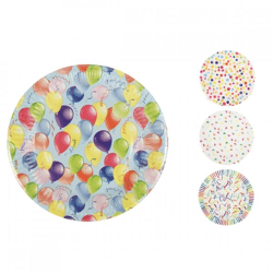 (R) Einwegteller Partypapier 18 cm 4fach sortiert 8 Stk.