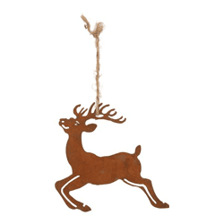 Hanging reindeer, on jute ribbon, L, approx. 12x12cm