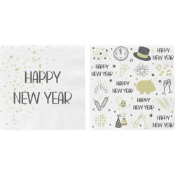 Servietten Silvester, 20er Pack, 2/s