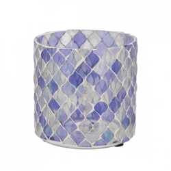 Teelichthalter Mosaik M lila 10 cm