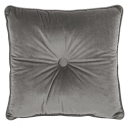 Tiseco-Kissen aus Microvelvet, grau, 45 x 45 cm