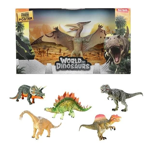 WORLD OF DINOSAURS Dino mittel im Karton, 6 fach sortiert