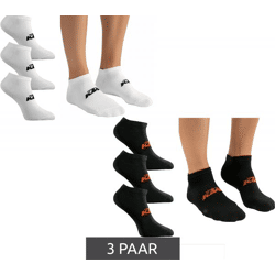 3 Paar KTM Sportsocken Sneaker-Socken mit Logo Baumwoll-Strümpfe Oeko-Tex 100 Zertifiziert KTM/1/SLCX3 Weiß oder Schwarz