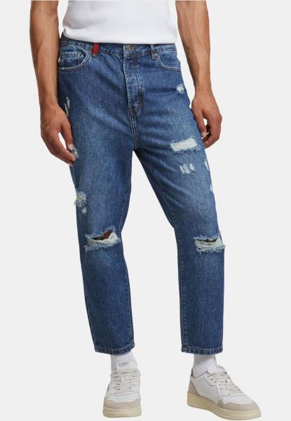 bequeme 2Y Premium Herren Jeans Denim mit Baumwolle Blau