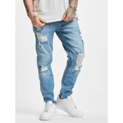 bequeme 2Y Premium Herren Jeans Skinny Fit Taschen mit Baumwolle Blau