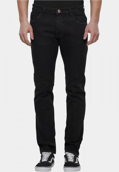 bequeme 2Y Premium Herren Jeans Slim Fit mit Baumwolle Schwarz