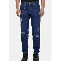 bequeme 2Y Premium Herren Jeans Stretch Reißverschluss Taschen mit Baumwolle Blau