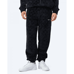 bequeme Carlo Colucci Herren Hose mit Baumwolle Schwarz