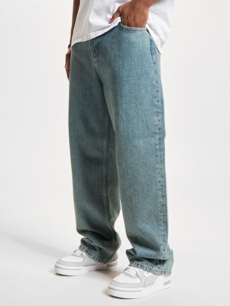 bequeme DEF Herren Jeans Rei&szlig;verschluss Taschen mit Baumwolle Blau
