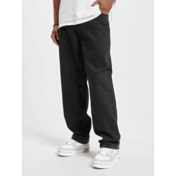 bequeme DEF Herren Jeans Reißverschluss Taschen Schwarz