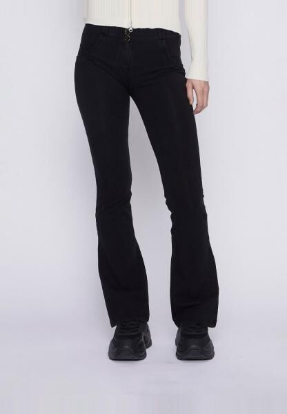 bequeme Freddy Damen Jeans Skinny Fit Stretch mit Baumwolle Schwarz