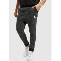 bequeme Just Rhyse Herren Hose Kordelzug Taschen 300 g/m² mit Baumwolle Schwarz