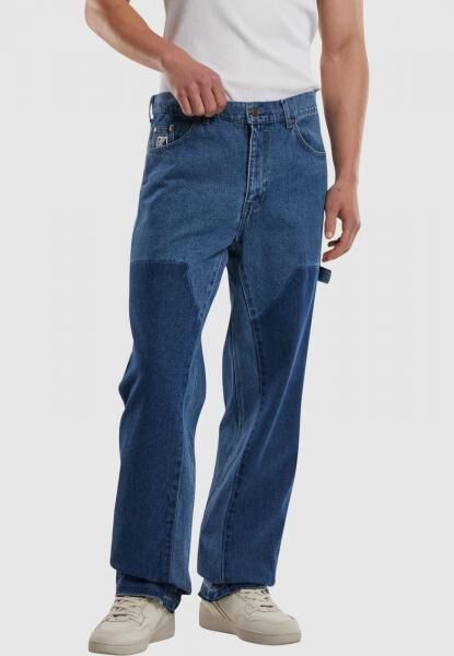 bequeme Karl Kani Herren Jeans mit Baumwolle Blau