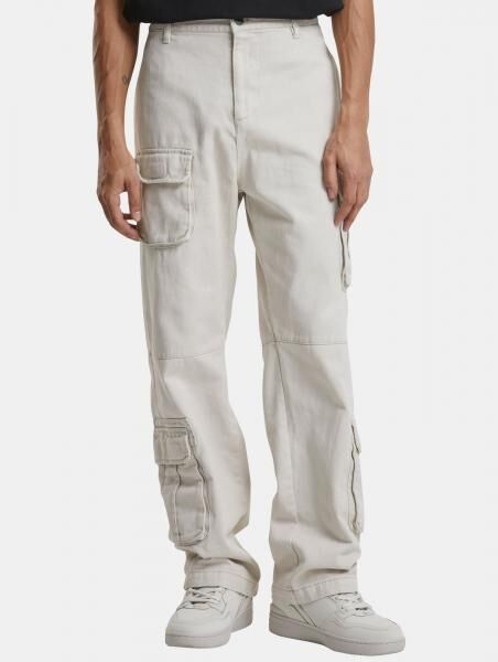 bequeme Karl Kani Herren Jeans mit Baumwolle Ecru-Wei&szlig;