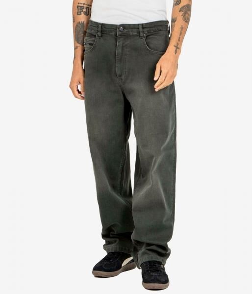 Comfortable Reell Men's Stretch Jeans with Cotton, Green