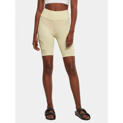 bequeme Urban Classics Damen Hose Stretch Slim Fit 210 g/m² Pastell-Gelb
