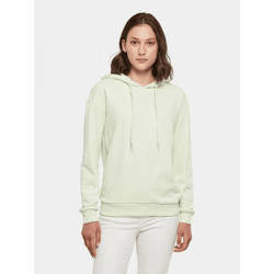 bequemer Build Your Brand Damen Hoodie Kordelzug Rippstrick 300 g/m² mit Baumwolle Pastell-Grün