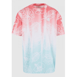 bequemes Just Rhyse Herren T-Shirt Oversize mit Baumwolle Rot/Blau