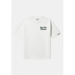bequemes Pas De Monaco Herren T-Shirt Oversize mit Baumwolle Ecru-Weiß