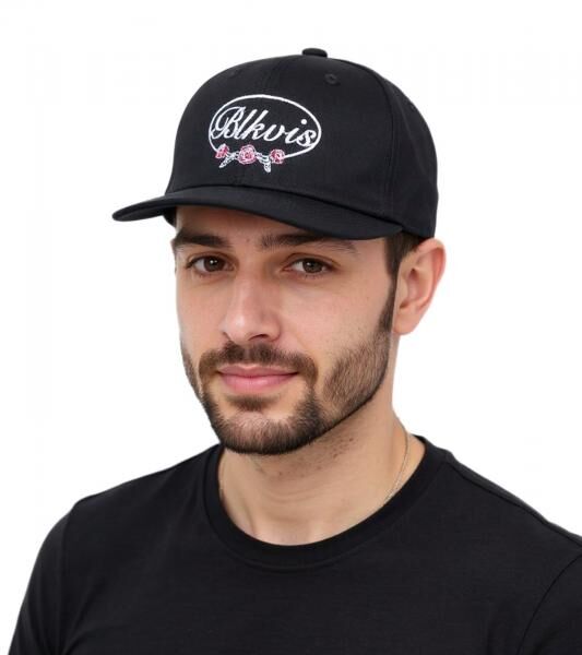BLKVIS Script Roses Snapback Caps schwarz