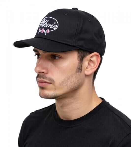 BLKVIS Script Roses Snapback Caps schwarz