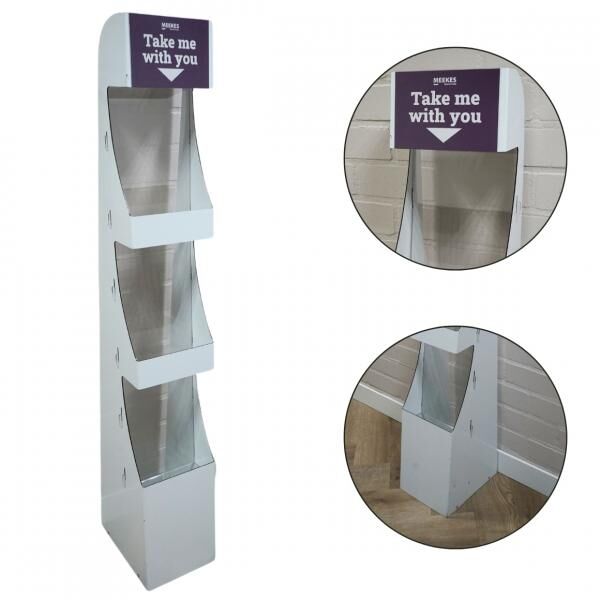 Display A4 Prospekthalter Plexi 147 cm B-Wahl/gebraucht